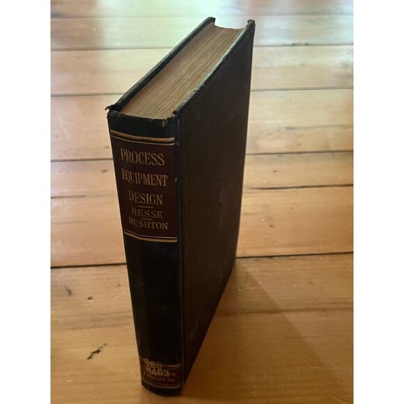 VTG Process equipment design book by Hesse Rushtion. h/c ex library.3rd printing - Picture 1 of 6
